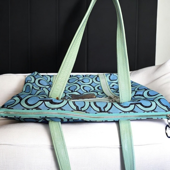 Coach Poppy 3D Op Art Glam Tote Bag - Y2K Vintage Vibe! Excellent Condition ✨ - Picture 11 of 16